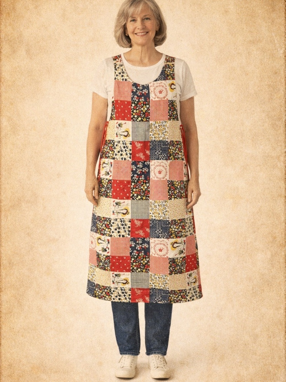 UNBRANDED | Vintage Raggedy Anne Patchwork Apron Dress/Smock